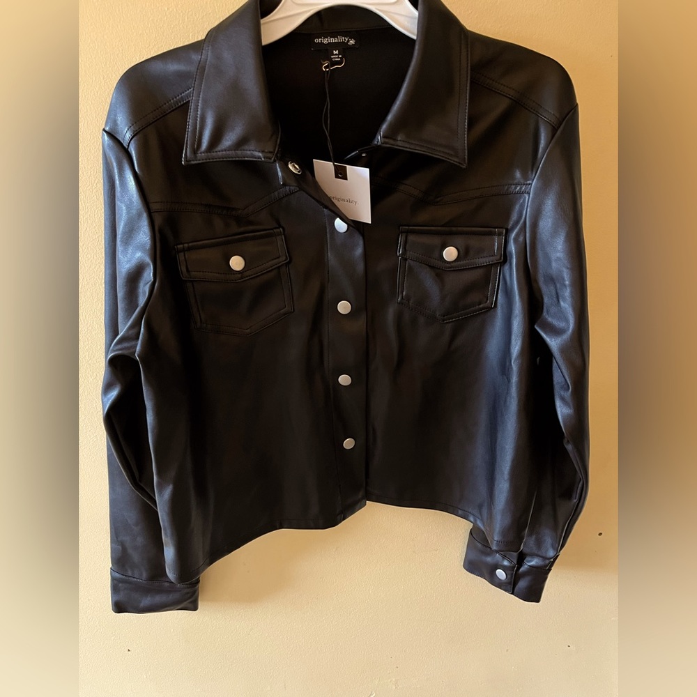 Pleather Moto jacket size M